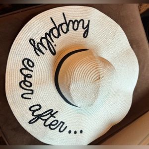 Happily ever after sun hat for Bride Never Worn